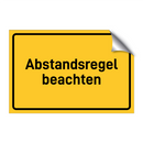 Abstandsregel beachten
