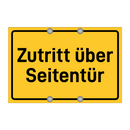 Zutritt über Seitentür & Zutritt über Seitentür