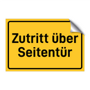 Zutritt über Seitentür & Zutritt über Seitentür