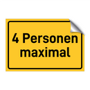 4 Personen maximal & 4 Personen maximal & 4 Personen maximal & 4 Personen maximal