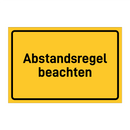 Abstandsregel beachten