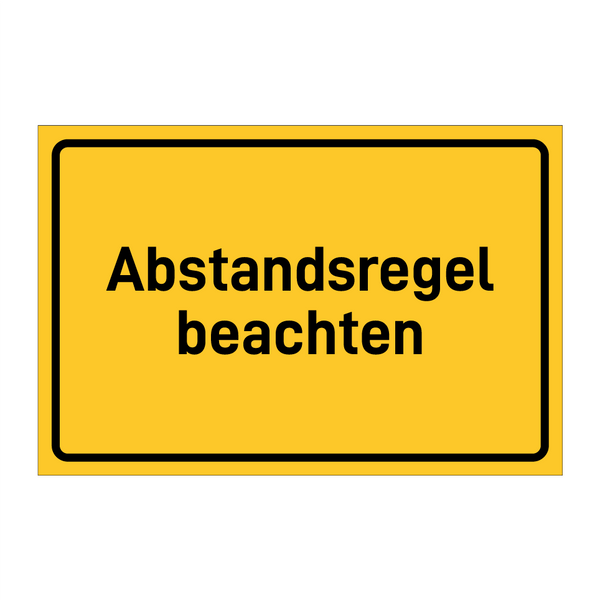 Abstandsregel beachten