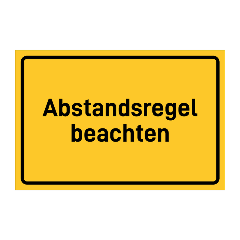 Abstandsregel beachten