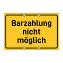 Barzahlung nicht möglich