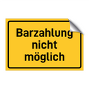 Barzahlung nicht möglich