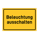 Beleuchtung ausschalten