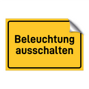 Beleuchtung ausschalten