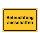 Beleuchtung ausschalten