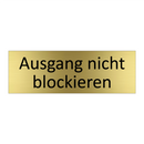 Ausgang nicht blockieren