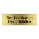 Geschenkkarten hier erhältlich