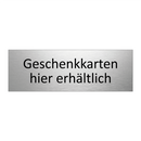 Geschenkkarten hier erhältlich