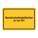 Bereitschaftsdefibrillator vor Ort