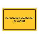 Bereitschaftsdefibrillator vor Ort