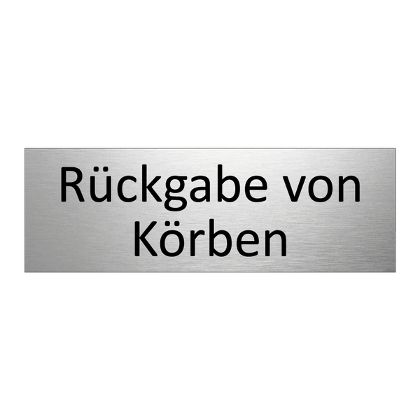 Rückgabe von Körben