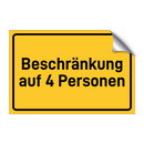 Beschränkung auf 4 Personen