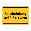 Beschränkung auf 4 Personen