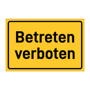 Betreten verboten