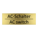 AC-Schalter - AC switch