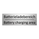 Batterieladebereich - Battery charging area
