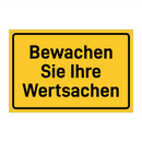 Bewachen Sie Ihre Wertsachen