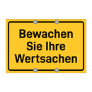 Bewachen Sie Ihre Wertsachen
