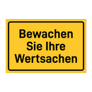 Bewachen Sie Ihre Wertsachen
