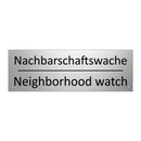 Nachbarschaftswache - Neighborhood watch