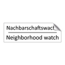 Nachbarschaftswache - Neighborhood watch