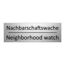 Nachbarschaftswache - Neighborhood watch