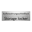 Aufbewahrungsschließfach - Storage locker