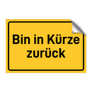 Bin in Kürze zurück
