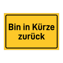 Bin in Kürze zurück