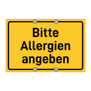 Bitte Allergien angeben