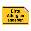 Bitte Allergien angeben