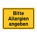 Bitte Allergien angeben
