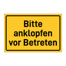 Bitte anklopfen vor Betreten