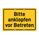 Bitte anklopfen vor Betreten
