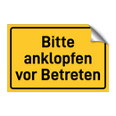 Bitte anklopfen vor Betreten
