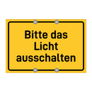 Bitte das Licht ausschalten