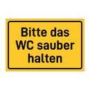 Bitte das WC sauber halten