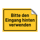 Bitte den Eingang hinten verwenden