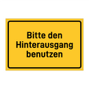 Bitte den Hinterausgang benutzen