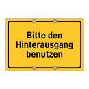 Bitte den Hinterausgang benutzen