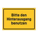 Bitte den Hinterausgang benutzen