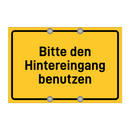 Bitte den Hintereingang benutzen