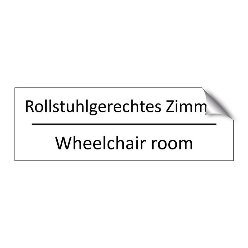 Rollstuhlgerechtes Zimmer - Wheelchair room