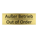 Außer Betrieb - Out of Order