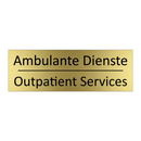 Ambulante Dienste - Outpatient Services