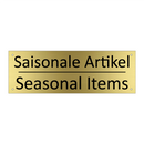 Saisonale Artikel - Seasonal Items