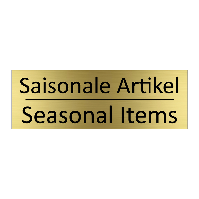 Saisonale Artikel - Seasonal Items